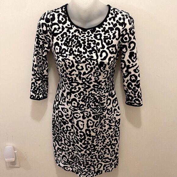 Ann Taylor Leopard Print Dress Zip Back 00P petite New - Picture 1 of 10